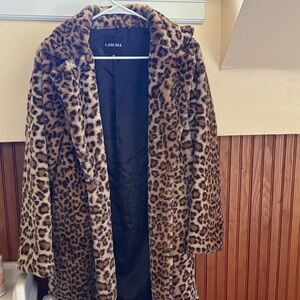 I.AM.GIA Brown Leopard Teddy Jacket